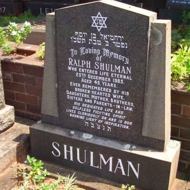 SHULMAN Ralph -1965
