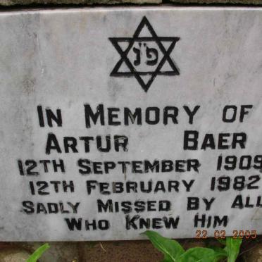 BAER Artur 1909-1982