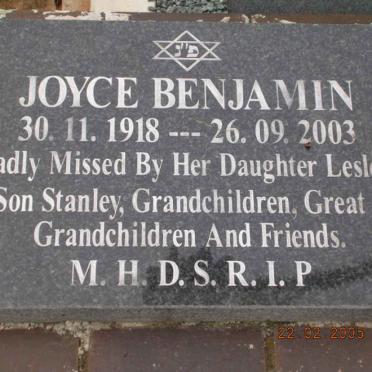 BENJAMIN Joyce 1918-2003