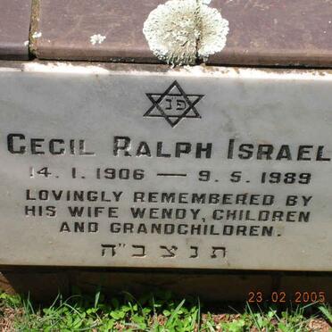 ISRAEL Cecil Ralph 1906-1989