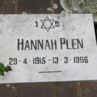 PLEN Hannah 1915-1996