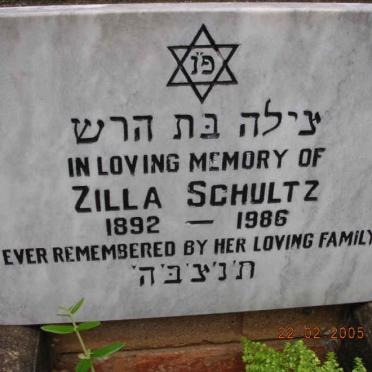 SCHULTZ Zilla 1892-1986