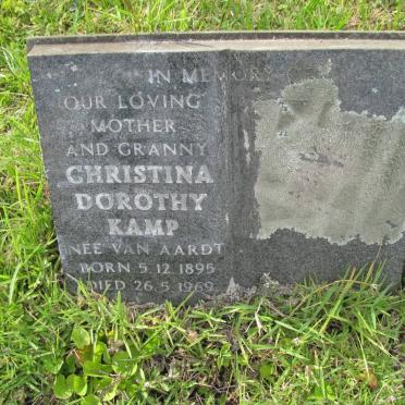 KAMP Christina Dorothy nee van AARDT 1895-1969