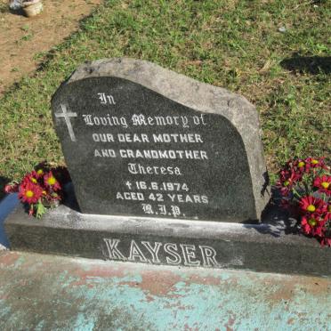 KAYSER Theresa -1974 :: KAYSER Roderick Clive 1974-1994 
