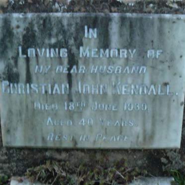 KENDALL Christian John -1939