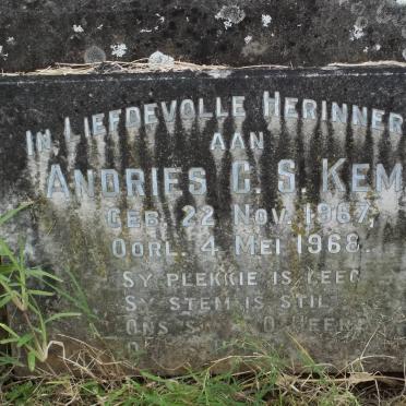 KEMP Andries C.S. 1967-1968