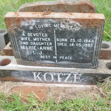 KOTZE Marie-Anne L.J. 1944-1992