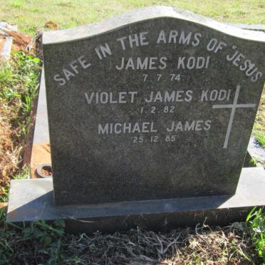 KODI James -1974 :: JAMES Michael -1985 :: KODI Violet James -1982