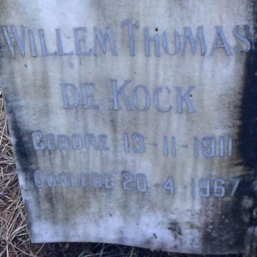 KOCK Willem Thomas, de 1911-1967