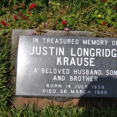 KRAUSE Justin Longridge 1958-1988