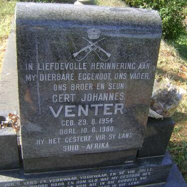 VENTER Gert Johannes 1954-1980
