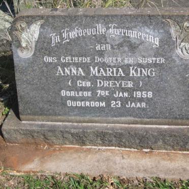 KING Anna Maria nee DREYER -1958