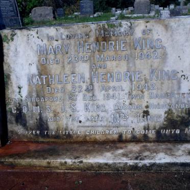 KING Mary Hendrie 1941-1942 :: KING Kathleen Hendrie 1941-1942