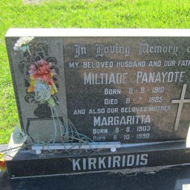 KIRKIRIDIS Miltiade Panayote 1910-1985 &amp; Margaritta 1903-1990