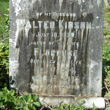 KIDSON Walter -1939 &amp; Florence -1944 :: HEWETT Flora 1920-1956 :: BROODRYK Muriel C. 1922-1969