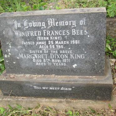 KING Margaret Dixon -1971 :: BEES Winifred Frances nee KING -1961