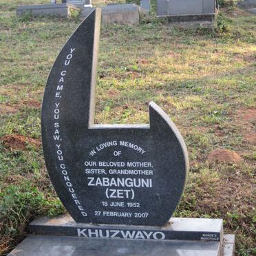 KHUZWAYO Zabanguni 1952-2007
