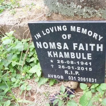 KHAMBULE Nomsa Faith 1941-2015