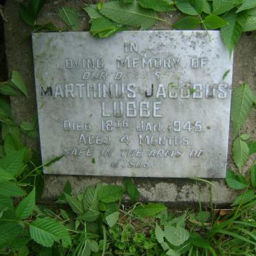 LUBBE Marthinus Jacobus -1945