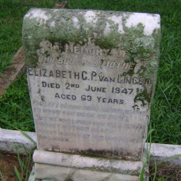 LINGEN Elizabeth G.P., van -1947