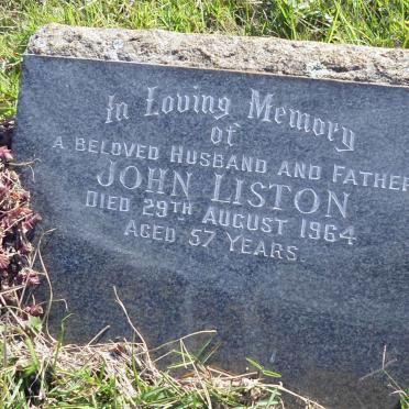 LISTON John  -1964