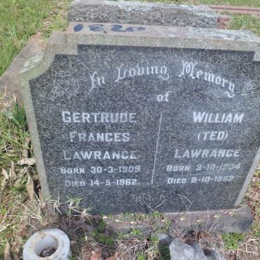 LAWRENCE William 1904-1962 &amp; Gertrude Frances 1909-1962