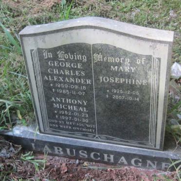 LABUSCHAGNE George Charles Alexander 1959-1985 :: LABUSCHAGNE Anthony Micheal 1952-1997 :: LABUSCHAGNE Mary Josephine 1925-2007