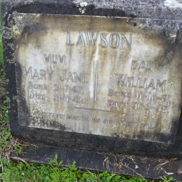 LAWSON William 1861-1945 &amp; Mary Jane 1867-1943