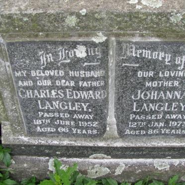 LANGLEY Charles Edward -1952 &amp; Johanna -1973