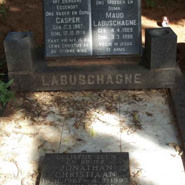 LABUSCHAGNE Casper 1907-1974 &amp; Maud 1909-1990 :: VAN HEERDEN Jonathan Christiaan 1967-1995