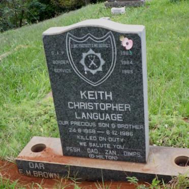 LANGUAGE Keith Christopher 1958-1986