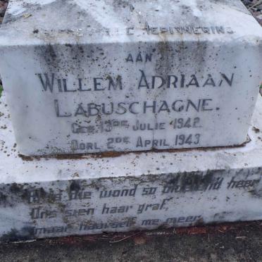 LABUSCHAGNE Susanna Josina Dorothea 1911-1973 & Pieter Willem 1916-1985 :: LABUSCHAGNE Willem Adriaan 1942-1943