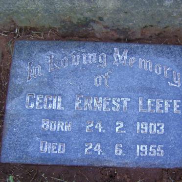 LEEFE Cecil Ernest 1903-1955