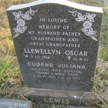 LEWIS Llewellyn Oscar 1919-1991 &amp; Eugene Juliana 1924-2004 :: McKNIGHT Elaine nee LEWIS 1947-2009