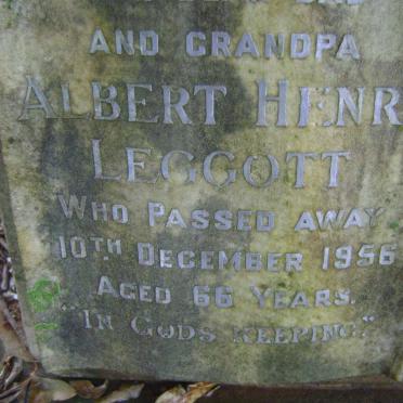 LEGGOTT Albert Henry -1956 &amp; Lorna Selina -1981