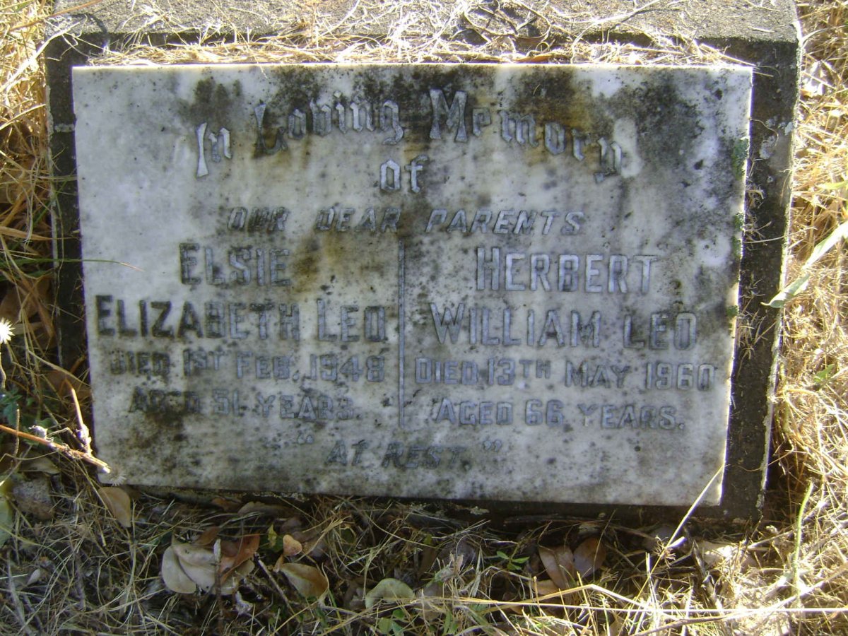 LEO Herbert Wiliam -1960 &amp; Elsie Elizabeth -1948