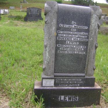 LEWIS Queenie Mildred -1946 :: LEWIS Bryan 1926-1997