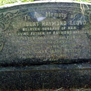 LLOYD Cuthbert Raymond -1949 &amp; Jane Anne -1970