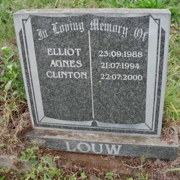 LOUW Elliot -1988 :: LOUW Agnes -1994 :: LOUW Clinton -2000