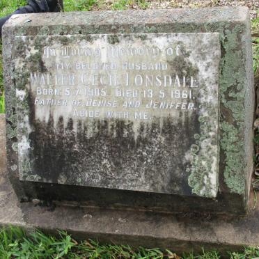 LONSDALE Walter Cecil 1905-1961