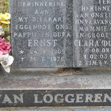 LOGGERENBERG Ernst, van 1909-1976 &amp; Clara DURAND 1919-1994 :: SCHOEMAN Faan 1902-1968