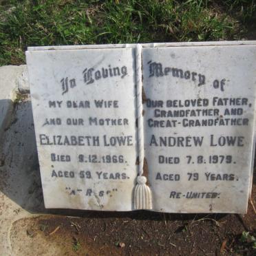 LOWE Andrew -1979 &amp; Elizabeth -1966