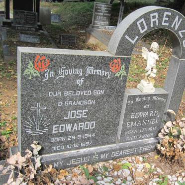 LORENZO Edward Emanuel 1938-2001 :: LORENZO Jose Edwardo 1994-1997