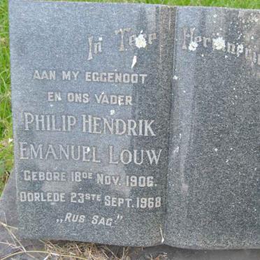 LOUW Philip Hendrik Emanuel 1906-1968