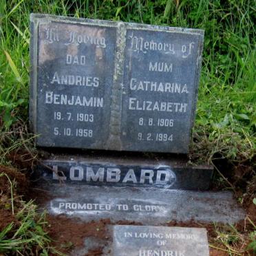 LOMBARD Andries Benjamin 1903-1958 &amp; Catharina Elizabeth 1906-1994 :: LOMBARD Hendrik Johannes 1926-1998