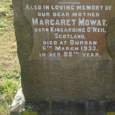 MOWAT William -1923 &amp; Margaret -1933