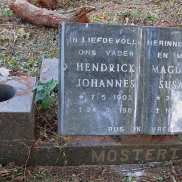 MOSTERT Hendrick Johannes 1903-1981 &amp; Magdalena Susanna 1906-1981