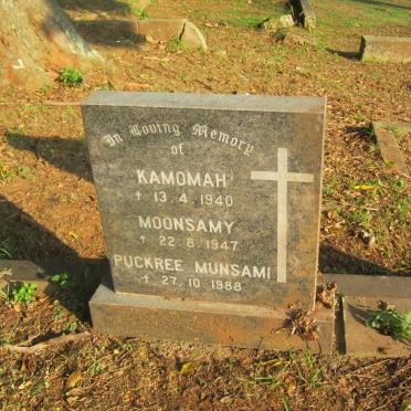 MUNSAMI Kamomah -1940 &amp; Moonsamy -1947 :: MUNSAMI Puckree -1988