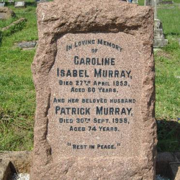 MURRAY Patrick -1959 &amp; Caroline Isabel -1953