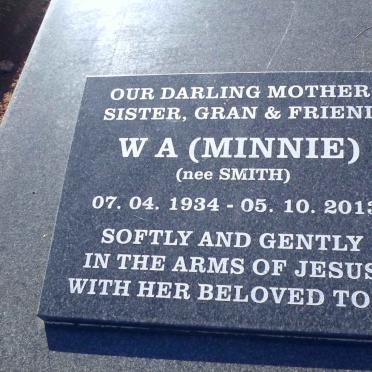 MULLER W.A. nee SMITH 1934-2013
